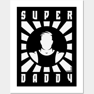 Super Daddy (Dad / Papa / Rays / White) Posters and Art